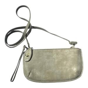 Joy Susan Metallic Taupe Crossbody Bag